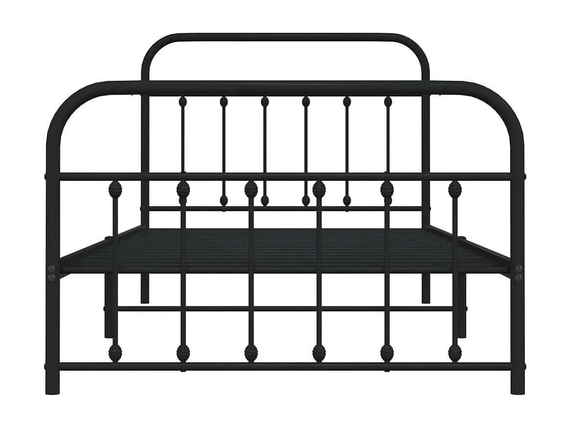 Estructura cama sin colchón con estribo metal negro 107x203 cm
