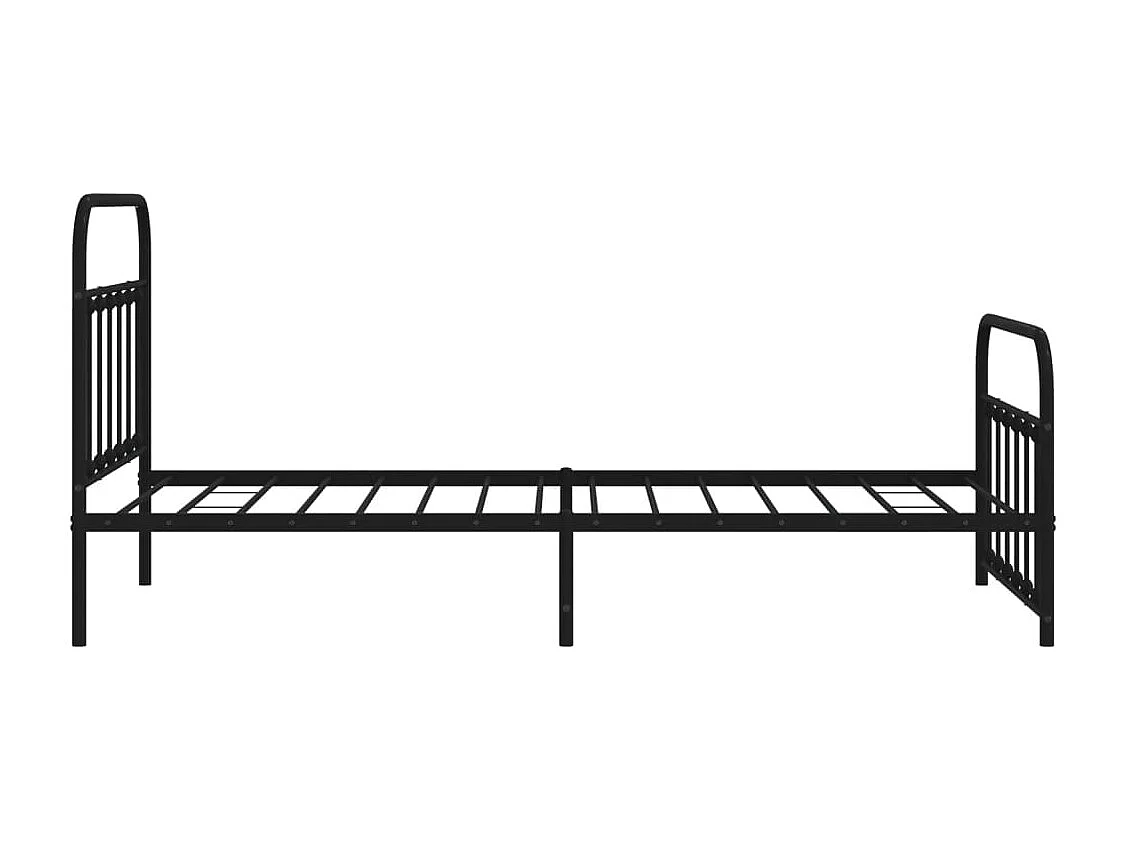 Estructura cama sin colchón con estribo metal negro 107x203 cm