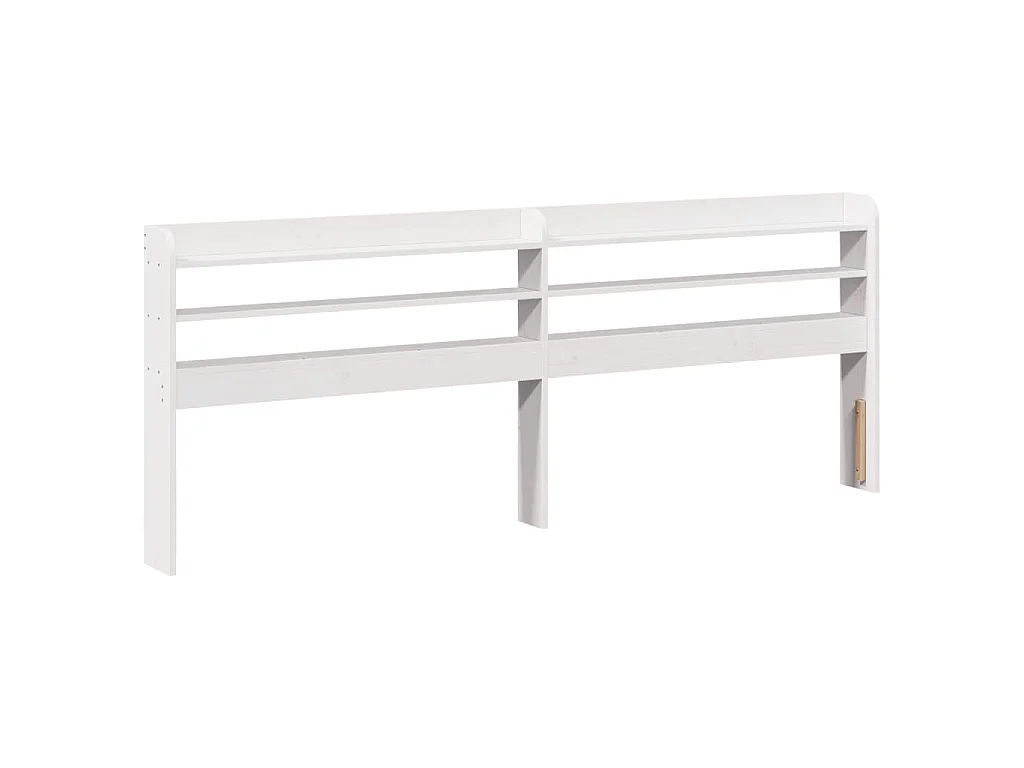 Cadre de lit sans matelas blanc 200x200 cm bois massif de pin