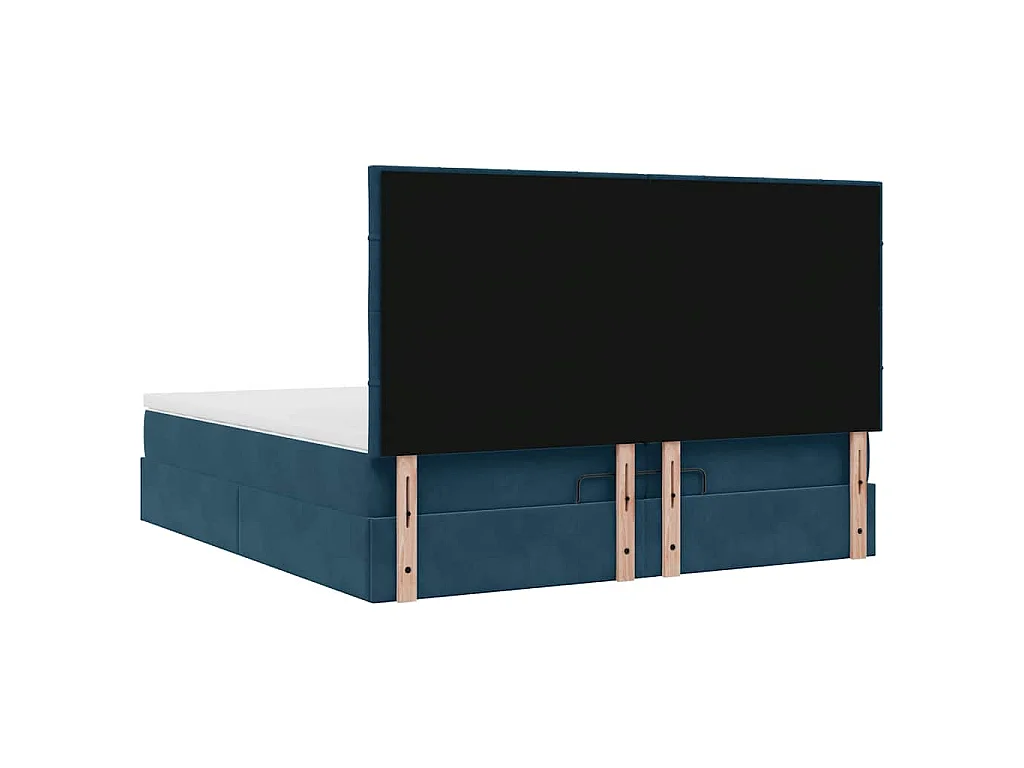 Struttura Letto Pouf con Materassi 200x200 cm Velluto