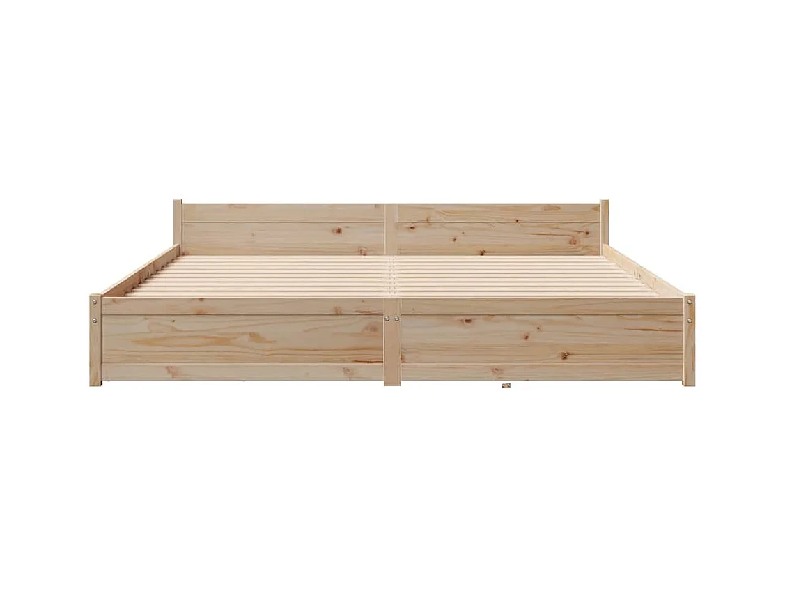 Bedframe zonder matras massief grenenhout 200x200 cm