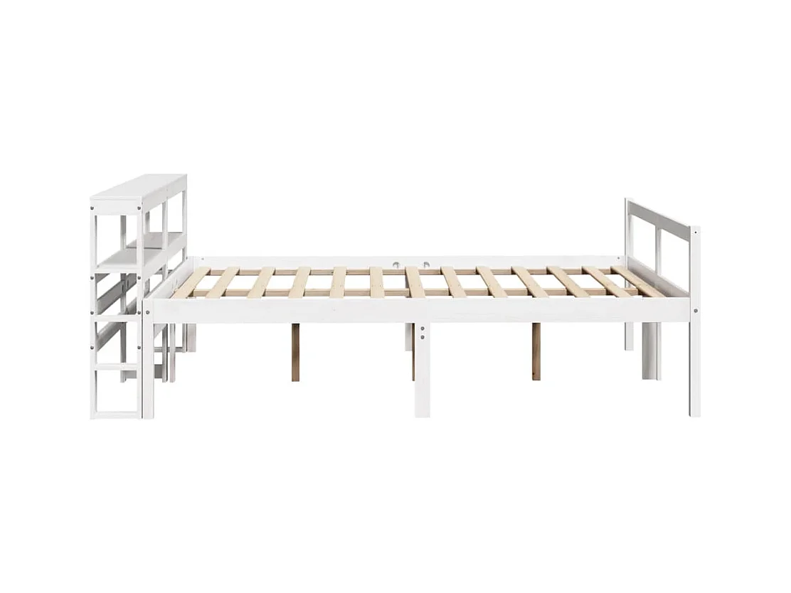 Cama personas mayores y cabecero madera pino blanco 150x200 cm