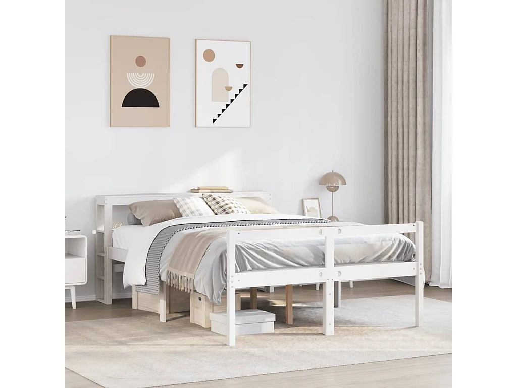 Lit pour personne âgée avec tête de lit sans matelas 150x200 cm