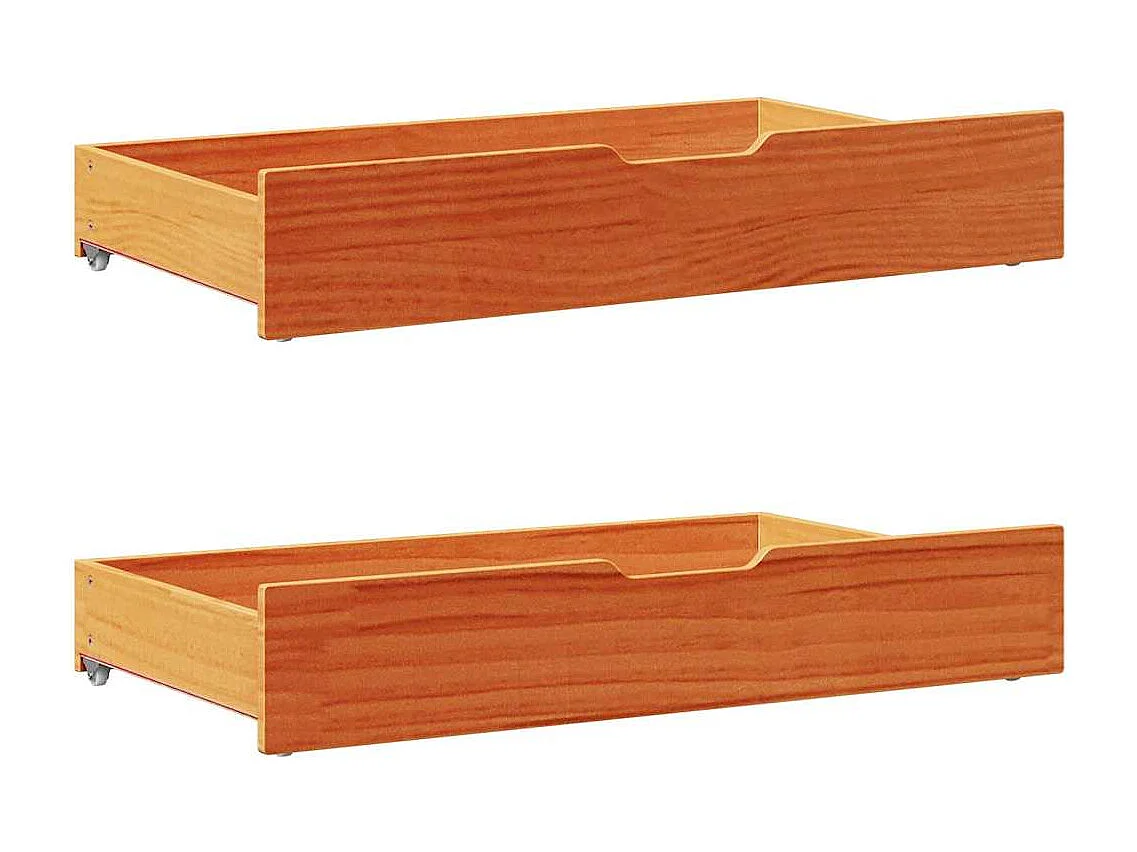 Letto senza Materasso Marrone Cera 200x200 cm in Legno di Pino