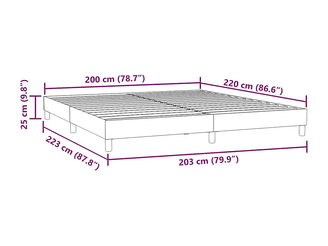 Boxspringbett ohne Matratze Rosa 200x220 cm Samt