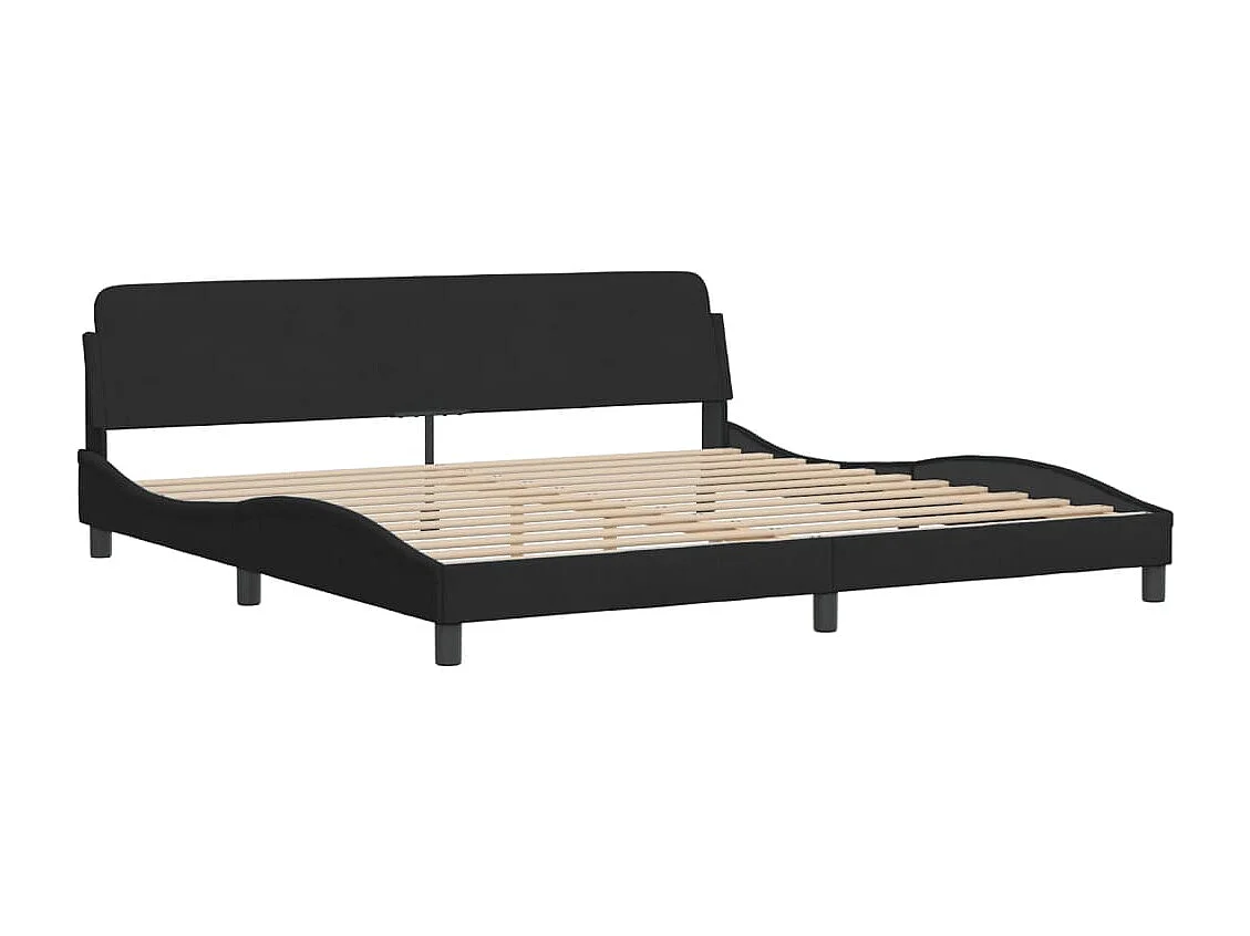Bed met matras fluweel zwart 200x200 cm