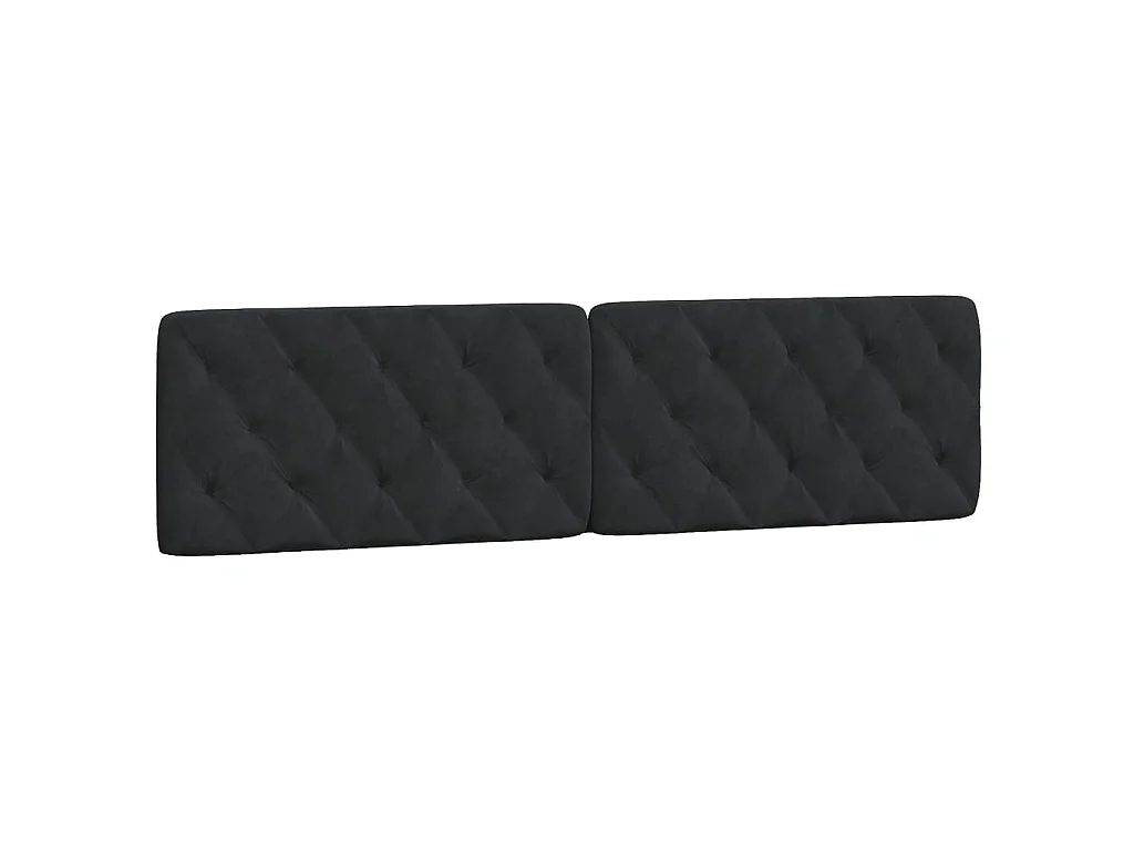 Letto con Materasso Nero 200x200 cm in Velluto