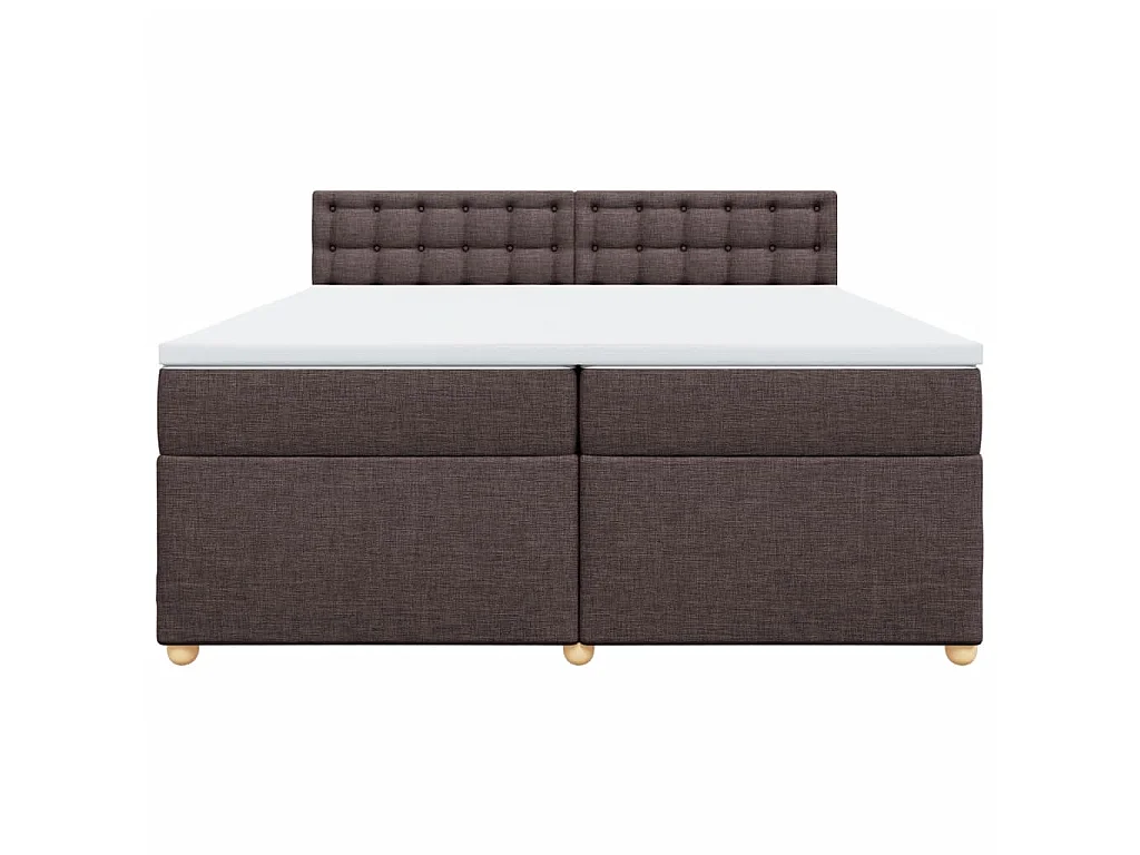 Sommier à lattes de lit avec matelas Marron foncé 200x200 cm