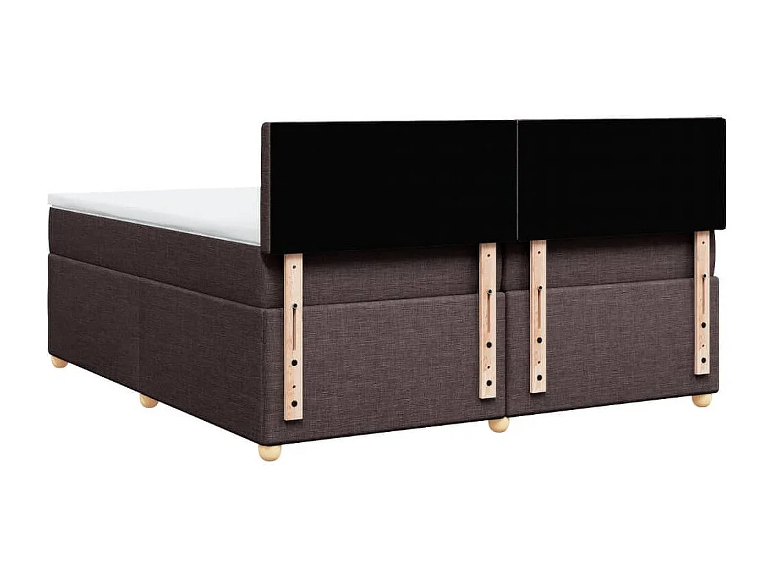 Sommier à lattes de lit avec matelas Marron foncé 200x200 cm