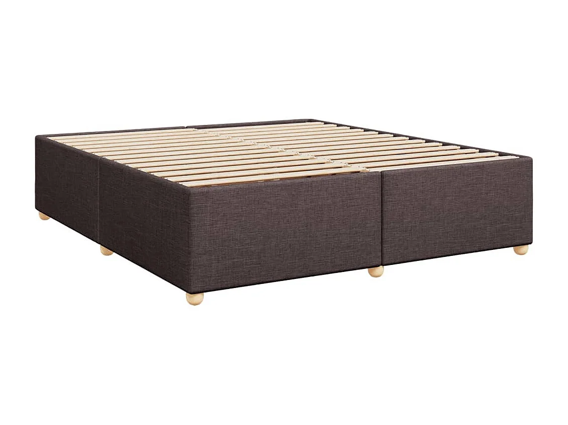 Sommier à lattes de lit avec matelas Marron foncé 200x200 cm