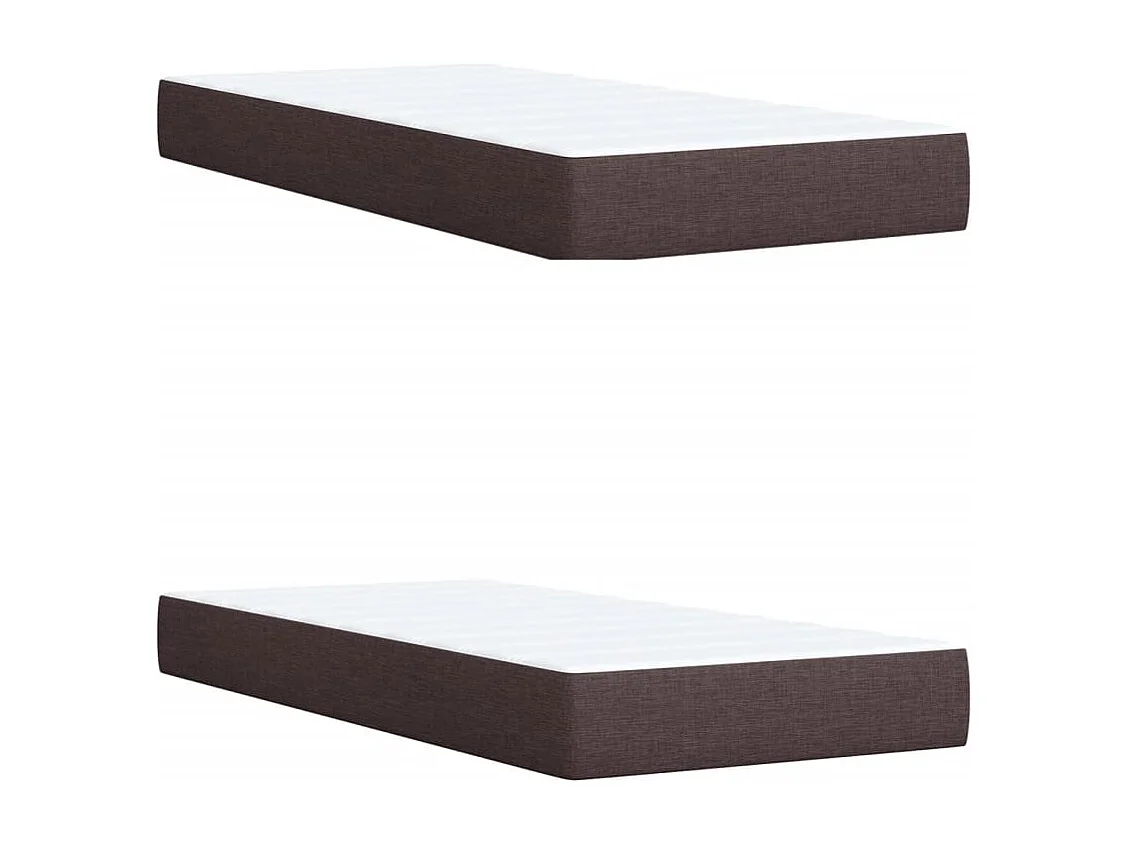 Sommier à lattes de lit avec matelas Marron foncé 200x200 cm