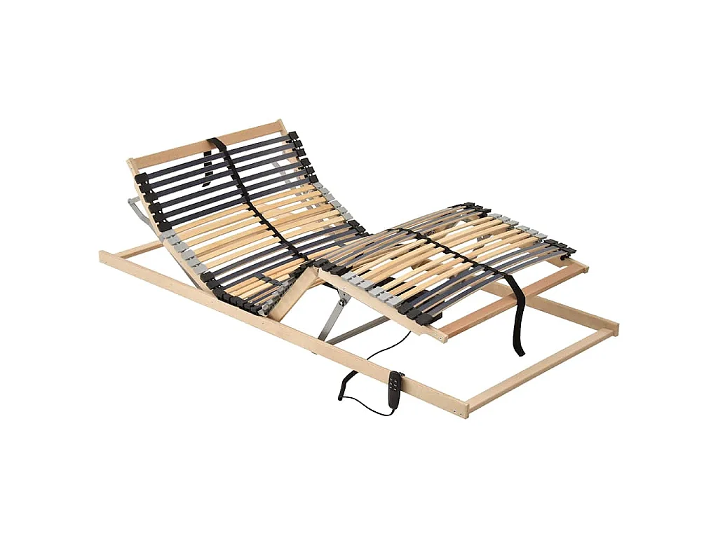 Somier de lamas Marrón 70 x 190 cm Madera de Haya Sólida