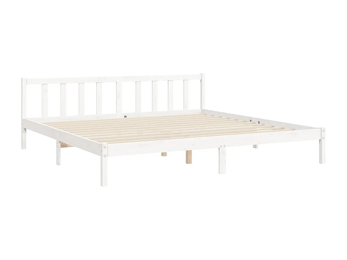 Estructura de cama sin colchón madera maciza blanca 200x200 cm