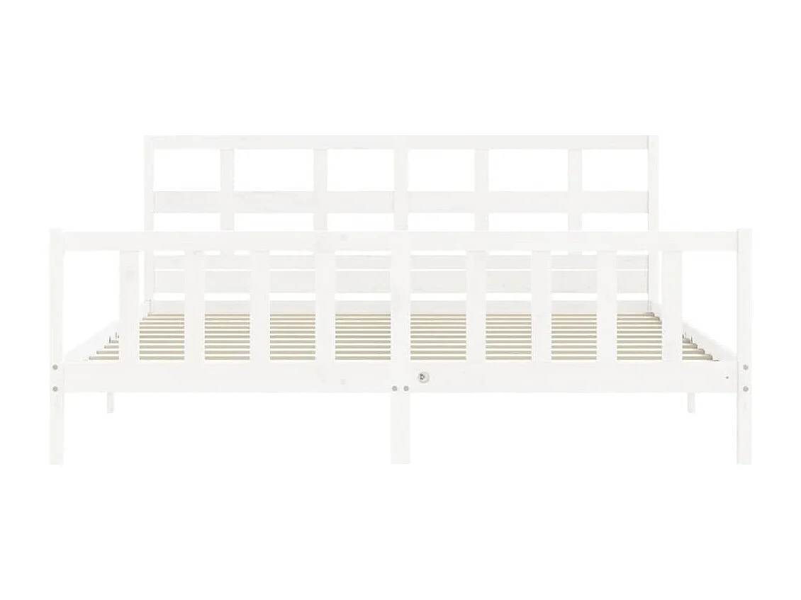 Estructura de cama sin colchón madera maciza blanca 200x200 cm