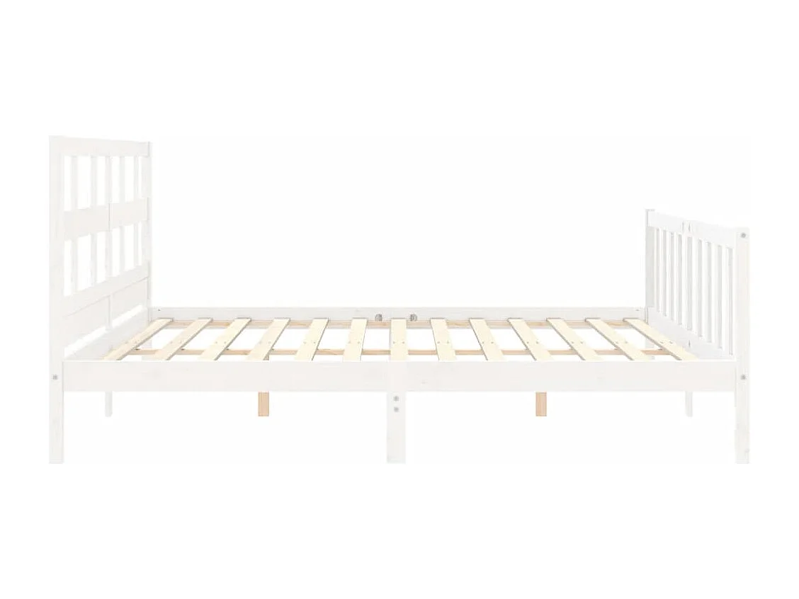 Estructura de cama sin colchón madera maciza blanca 200x200 cm