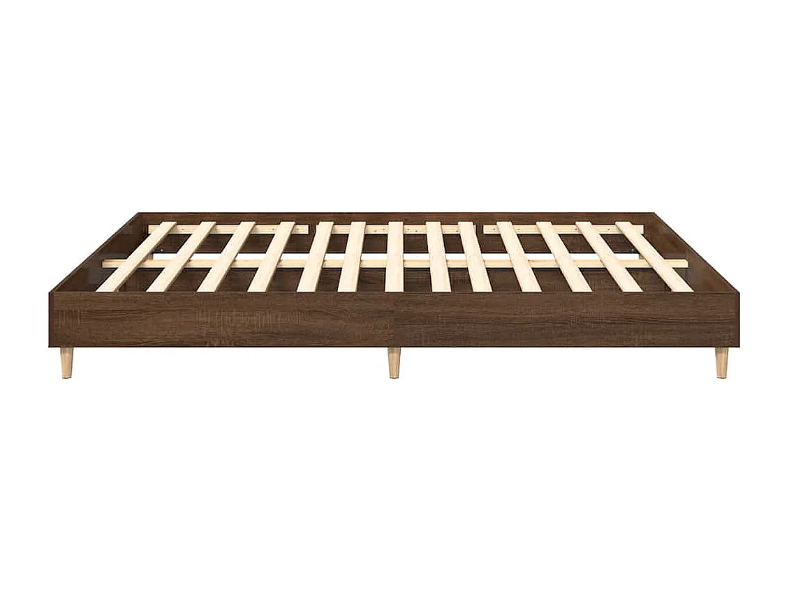 Bedframe zonder matras 200x200 cm spaanplaat bruin eikenkleurig