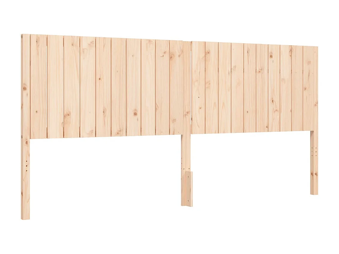 Massivholzbett mit Kopfteil 200x200 cm