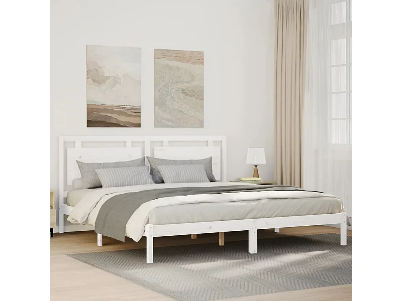 Cadre de lit extra long sans matelas 200x210 cm bois massif