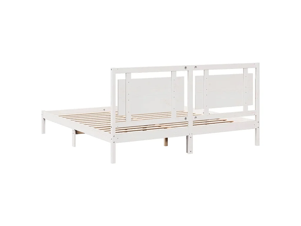 Cadre de lit extra long sans matelas 200x210 cm bois massif