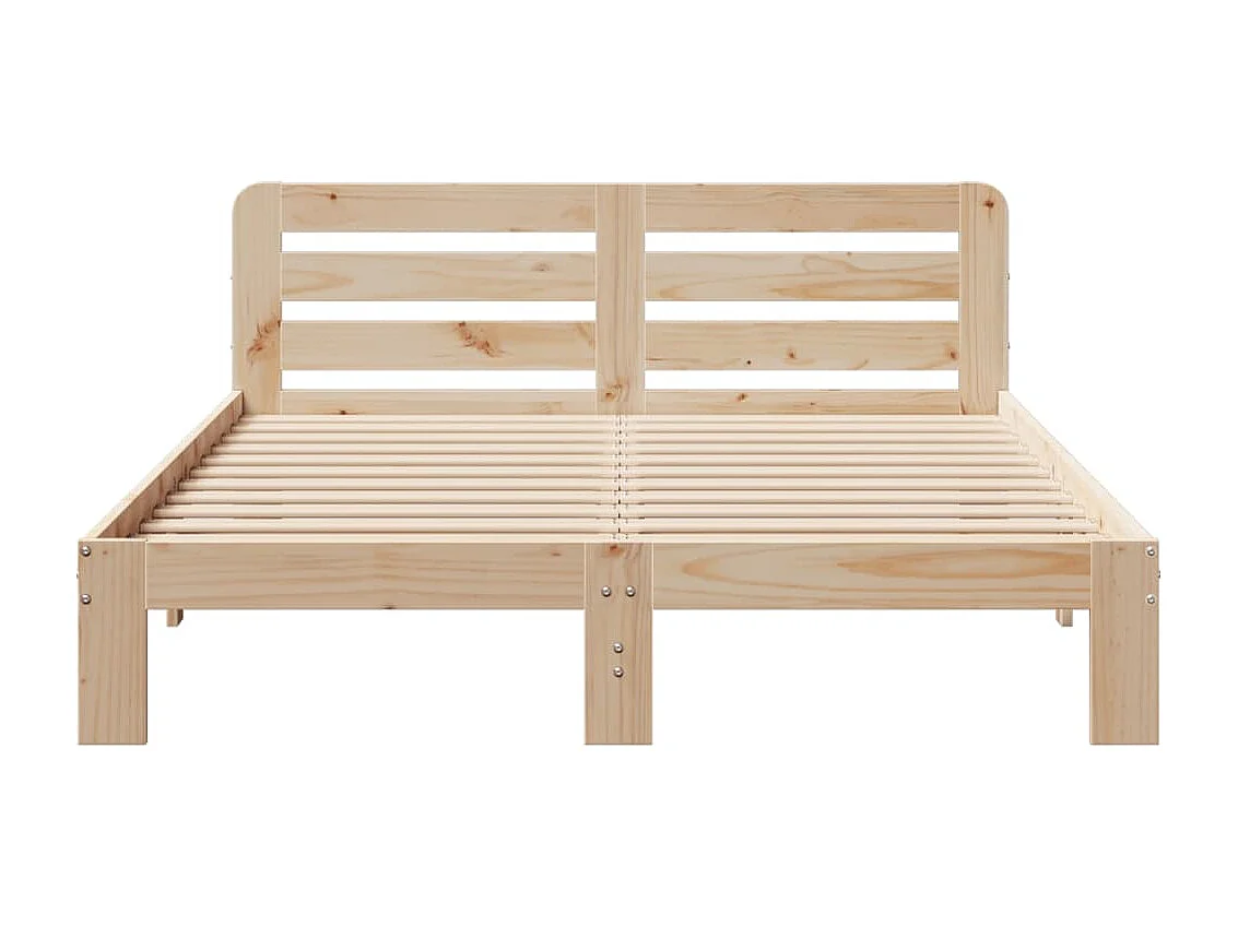 Estructura de cama sin colchón madera de pino blanco 150x200 cm