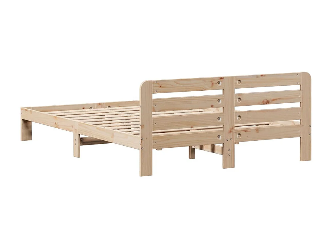 Estructura de cama sin colchón madera de pino blanco 150x200 cm