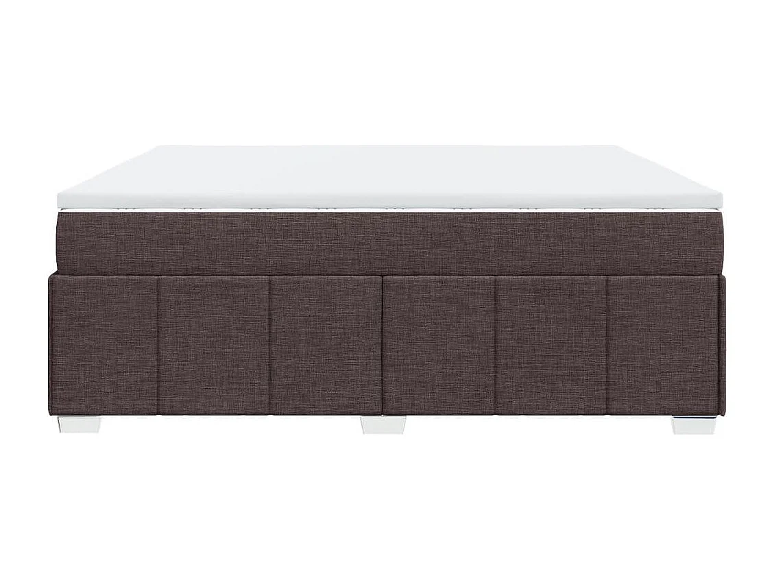 Sommier à lattes de lit avec matelas Marron foncé 200x200 cm