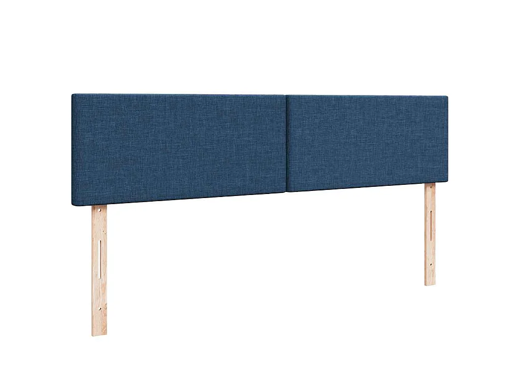 Ottoman bed met matrassen en LED's 200x200cm stof blauw