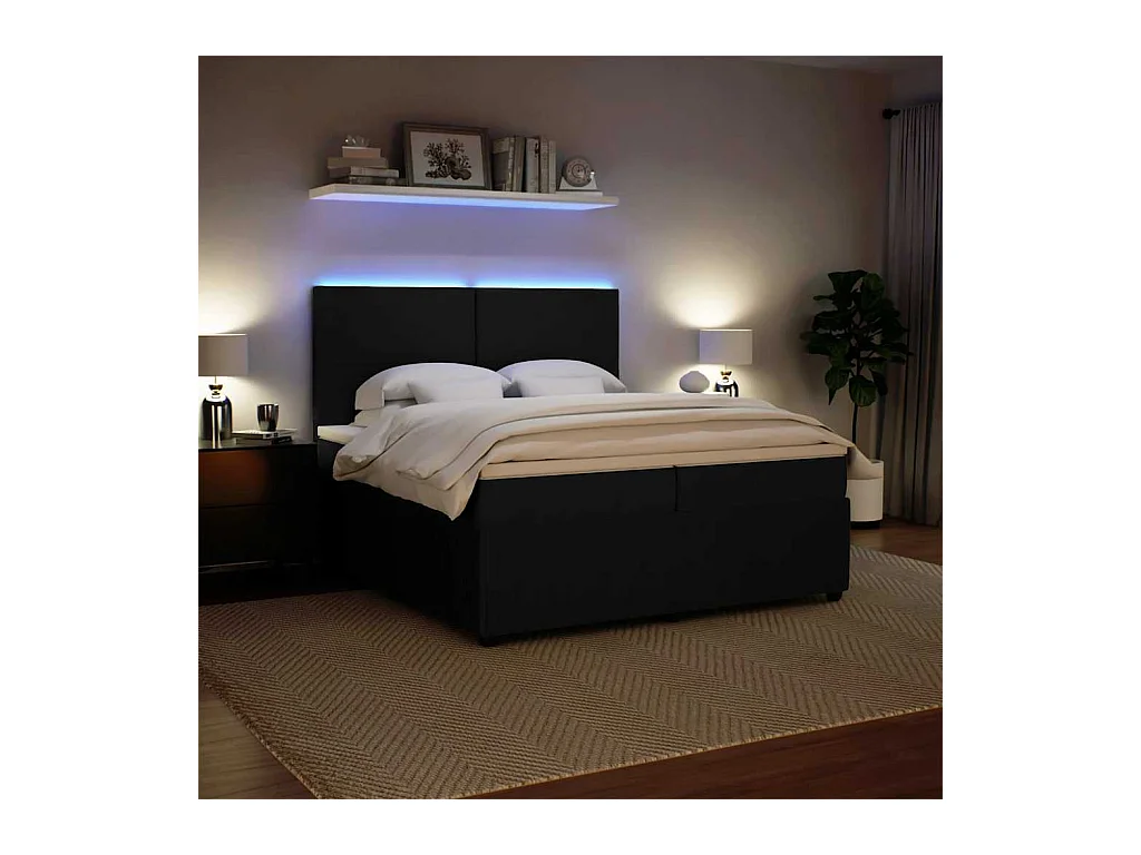 Sommier à lattes de lit et matelas Vert foncé 200x200cm Velours