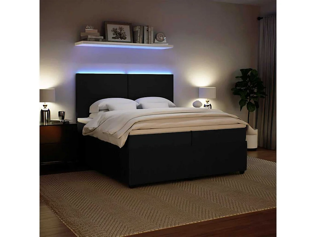 Sommier à lattes de lit et matelas Vert foncé 200x200cm Velours