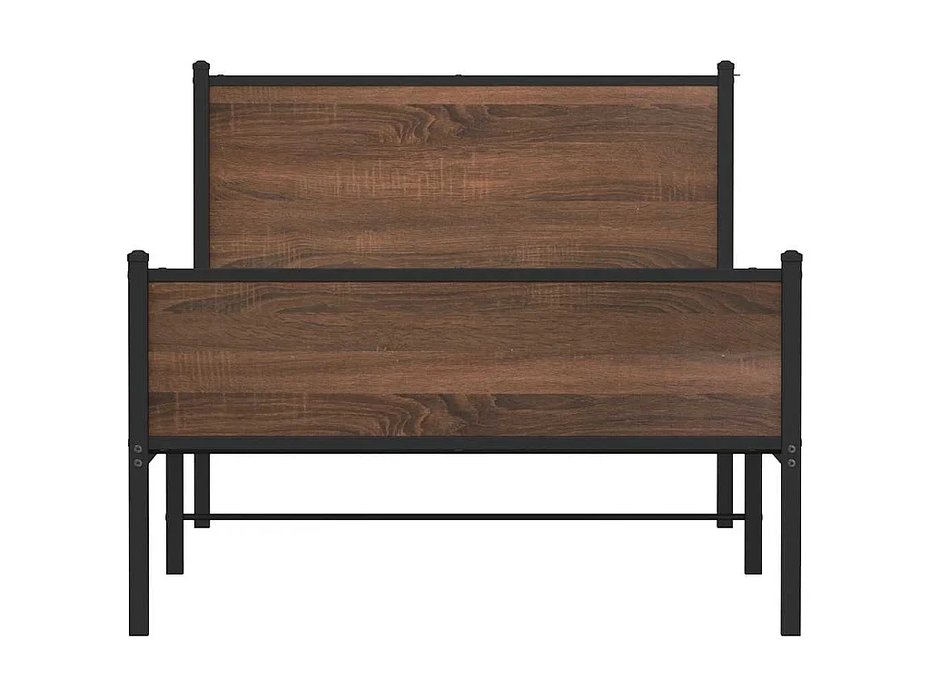 Giroletto senza Materasso in Metallo Rovere Marrone 107x203 cm