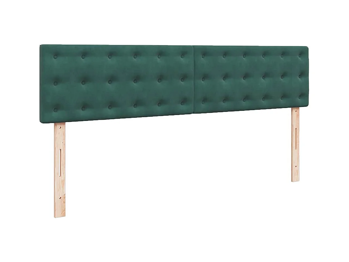 Cadre de lit ottoman avec matelas vert foncé 200x200 cm velours