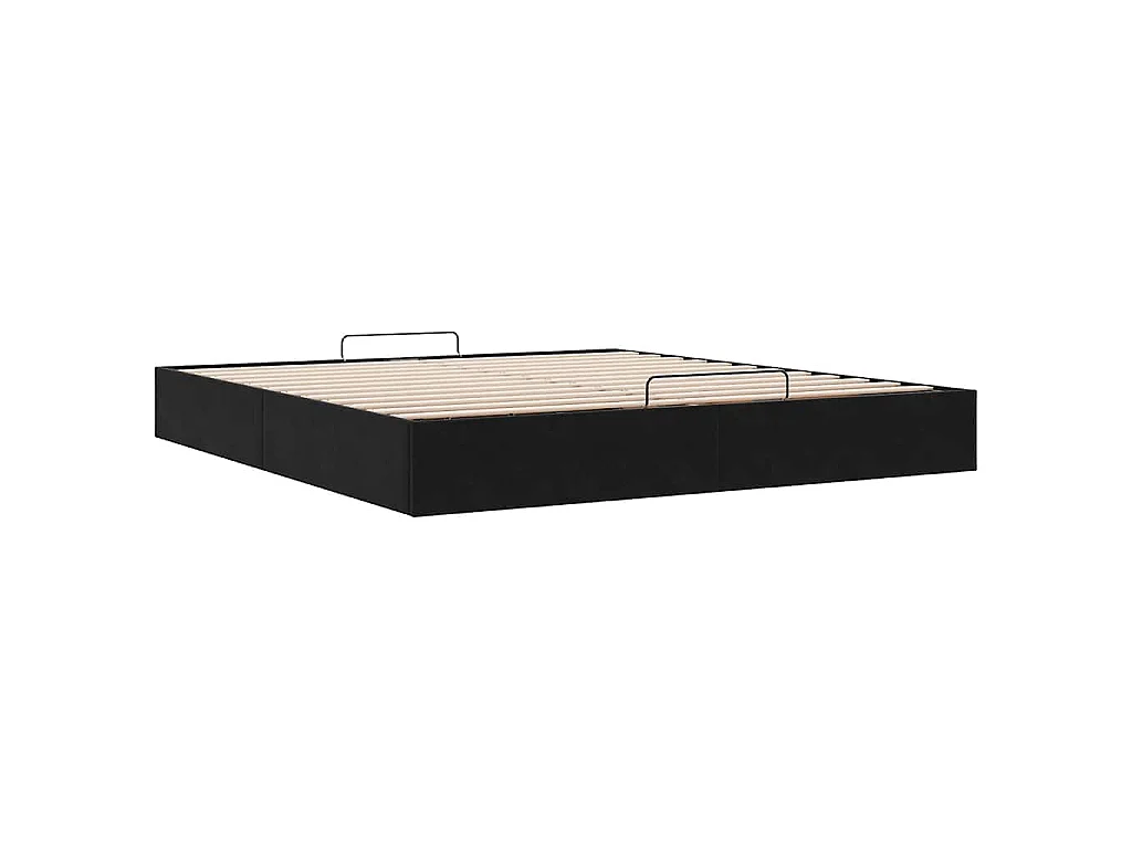 Ottoman bedframe zonder matras 200x200 cm fluweel zwart