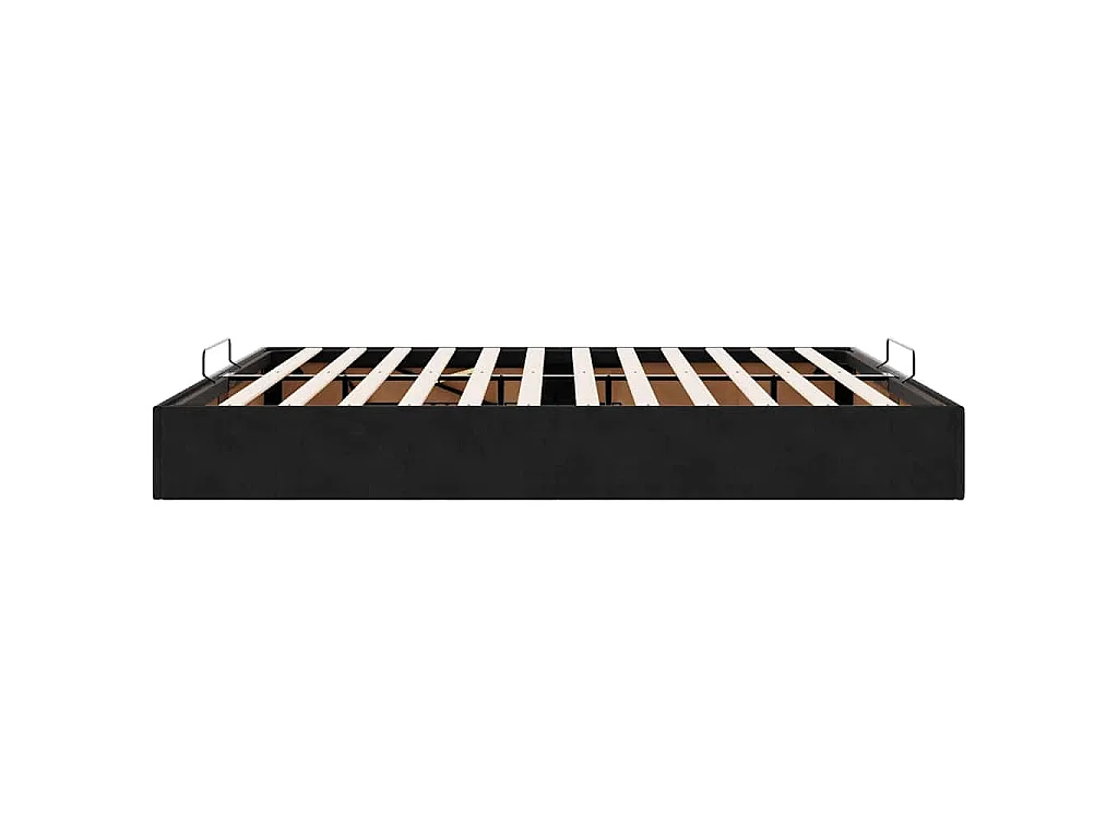 Ottoman bedframe zonder matras 200x200 cm fluweel zwart