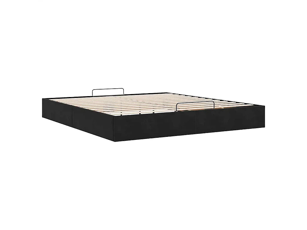 Ottoman bedframe zonder matras 200x200 cm fluweel zwart