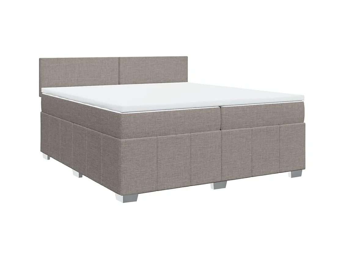 Boxspringbett mit Matratze Taupe 200x200 cm Stoff