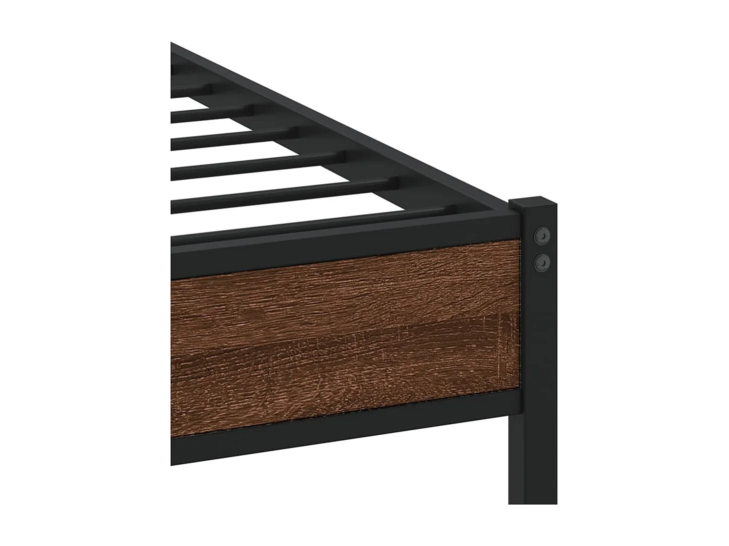 Cadre de lit en métal sans matelas chêne marron 200x200 cm