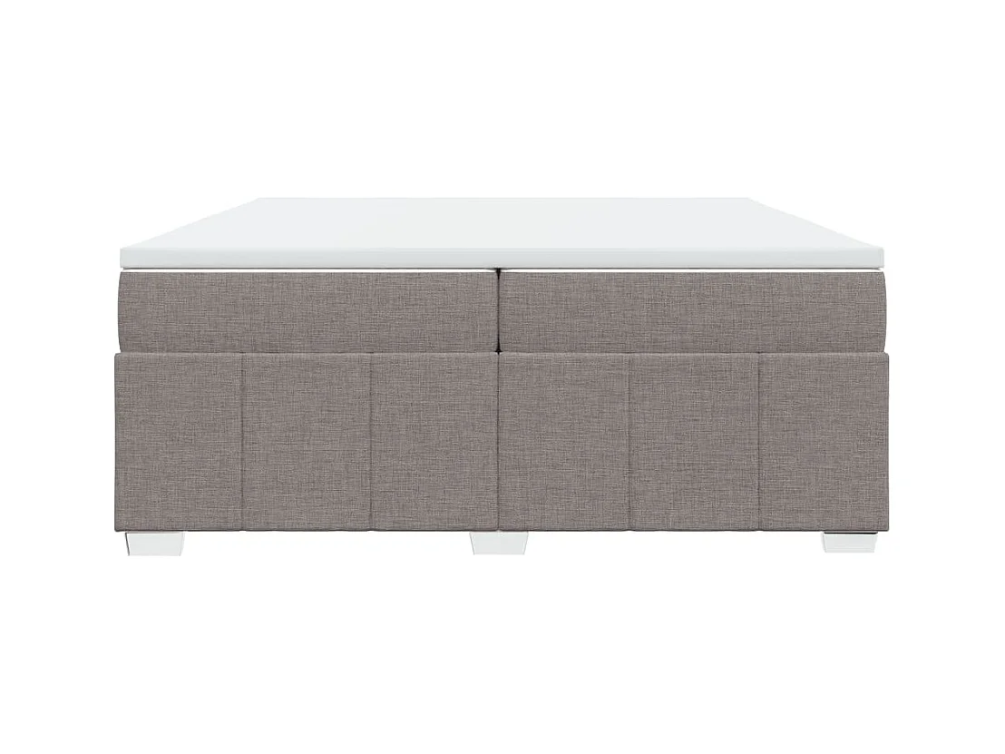 Sommier à lattes de lit avec matelas Taupe 200x200 cm Tissu