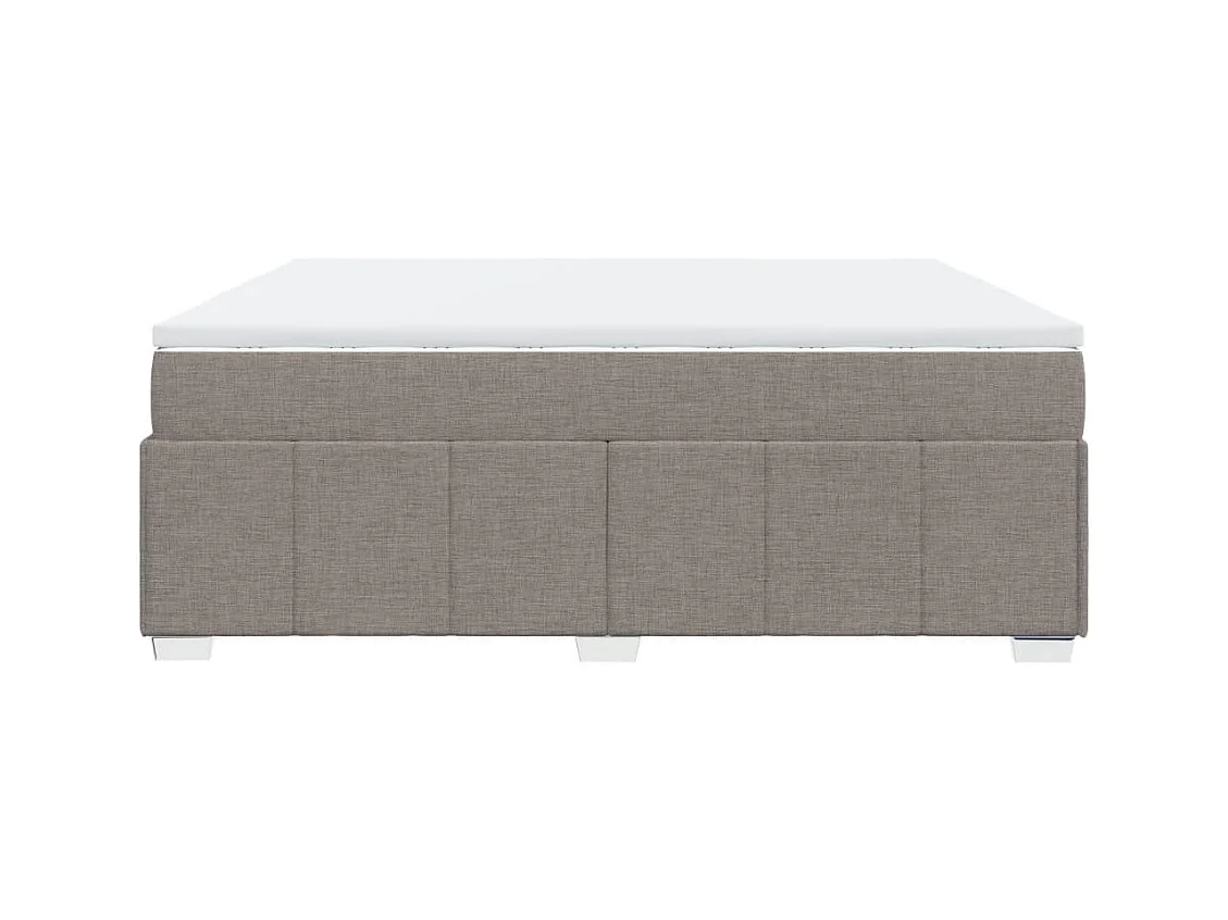 Sommier à lattes de lit avec matelas Taupe 200x200 cm Tissu
