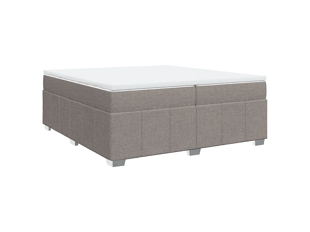 Boxspring met matras stof taupe 200x200 cm