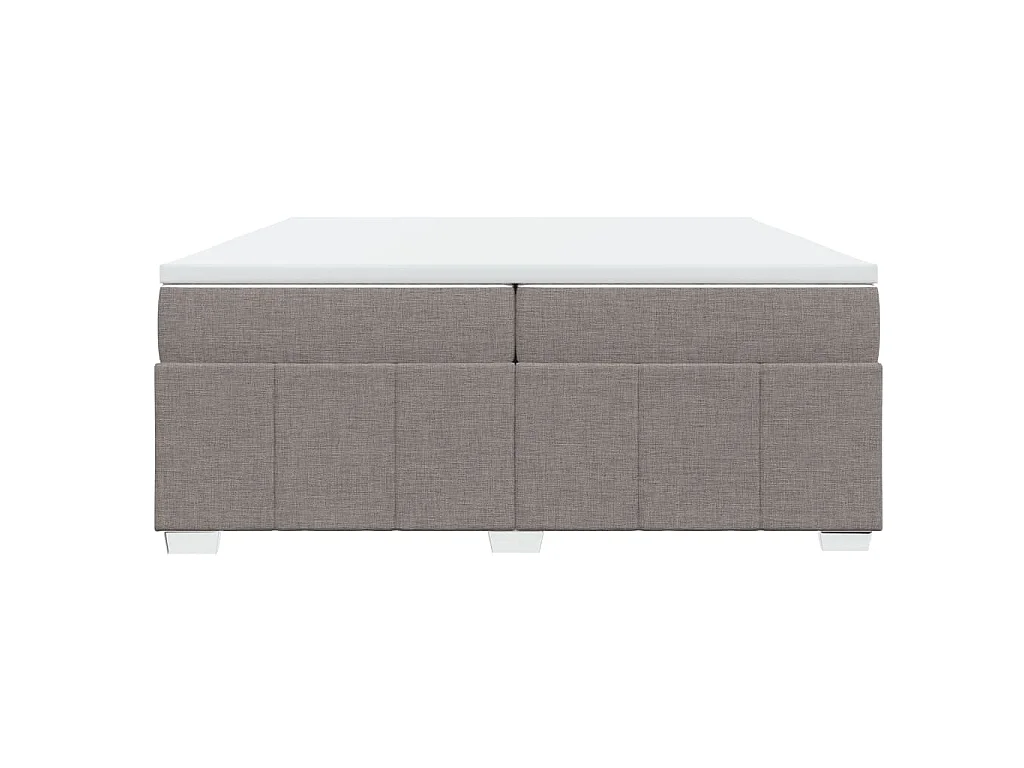 Boxspring met matras stof taupe 200x200 cm