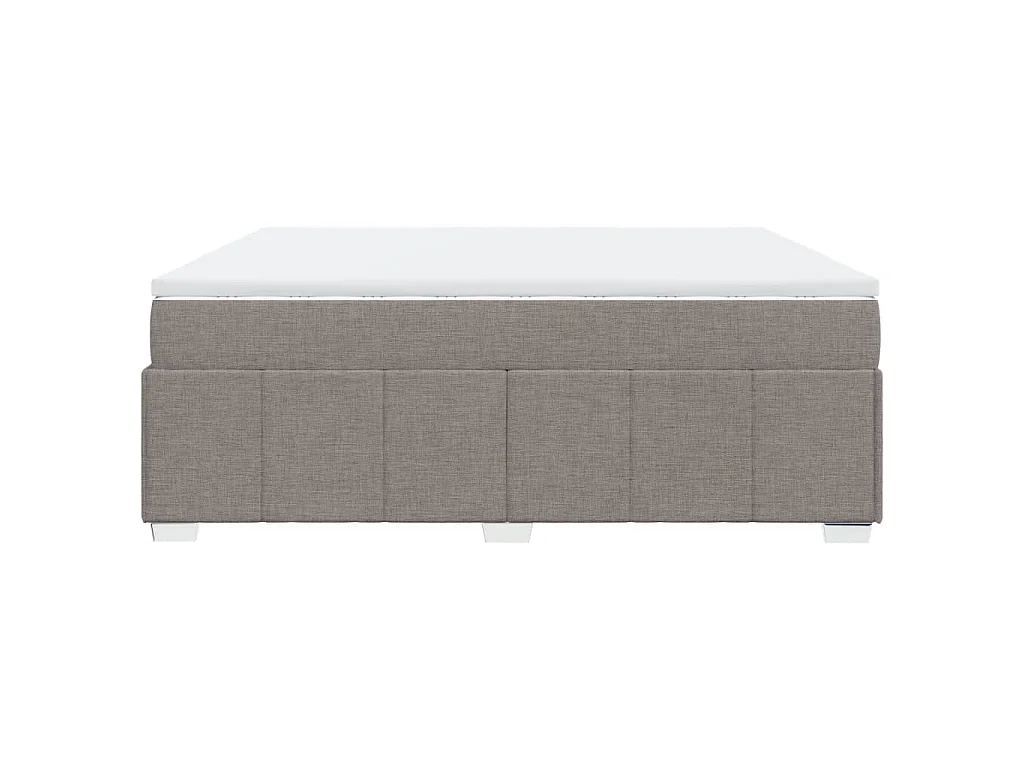 Boxspring met matras stof taupe 200x200 cm