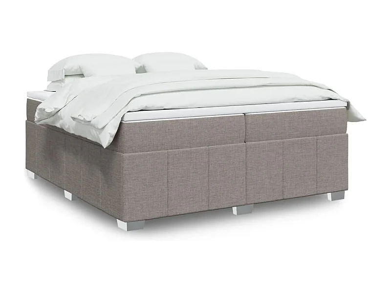 Boxspringbett mit Matratze Taupe 200x200 cm Stoff