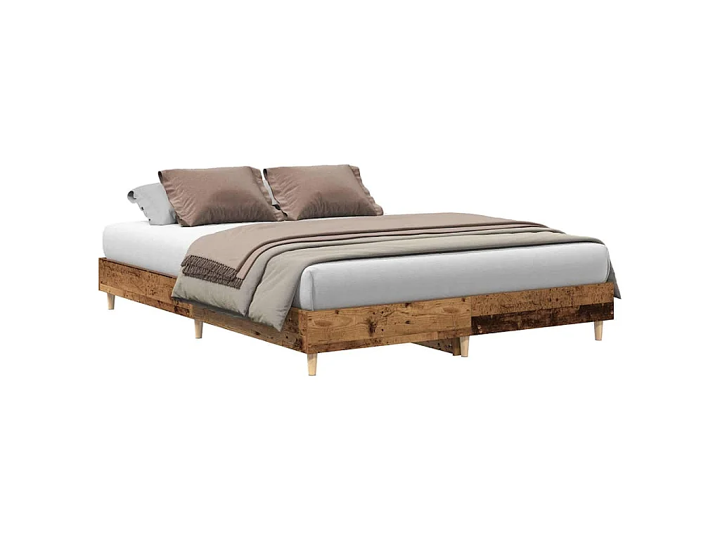 Bedframe zonder matras 150x200 cm spaanplaat bewerkt hout