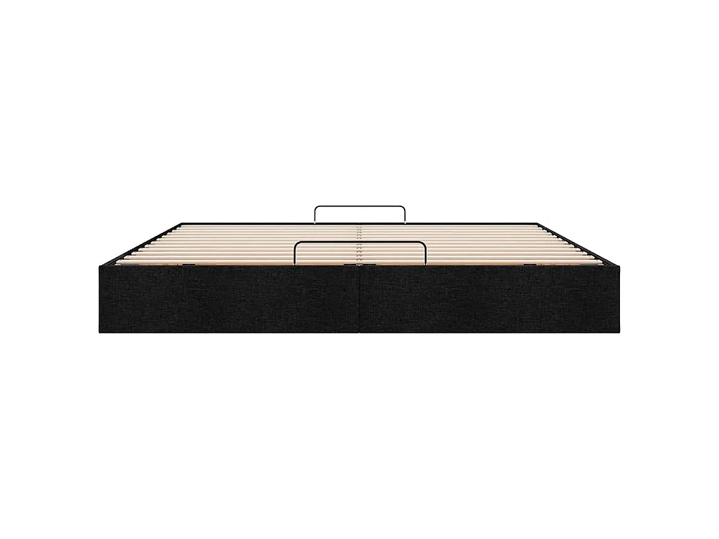 Ottoman-Bett ohne Matratze Schwarz 200x200 cm Stoff