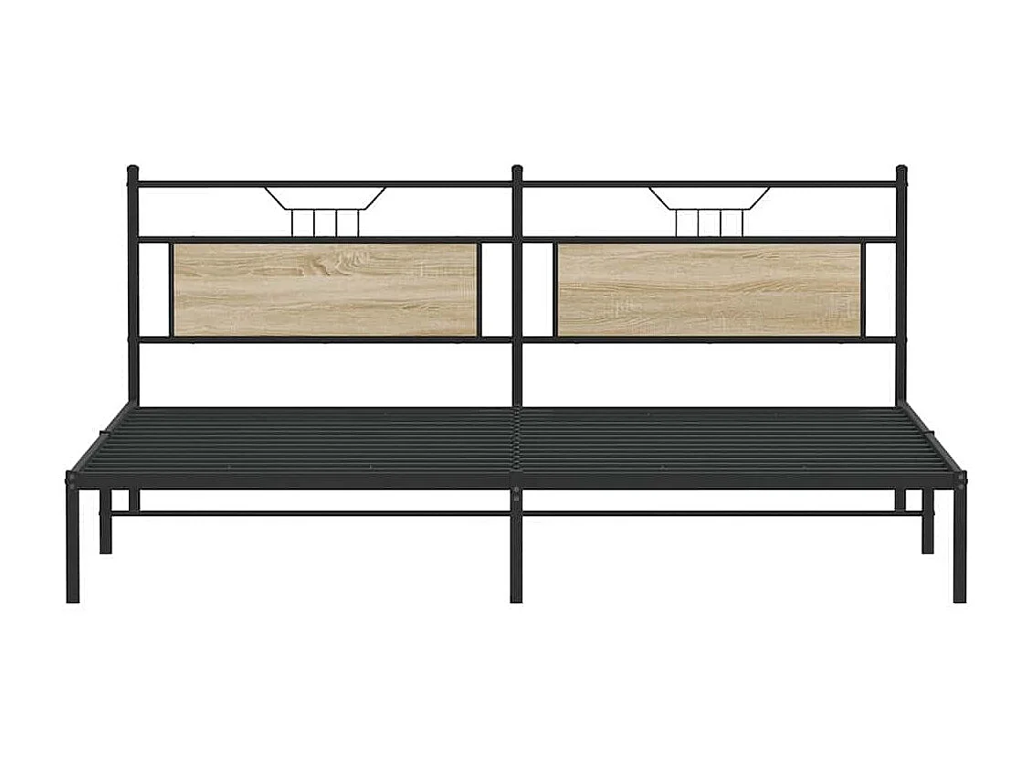 Cadre de lit sans matelas chêne sonoma 193x201 cm