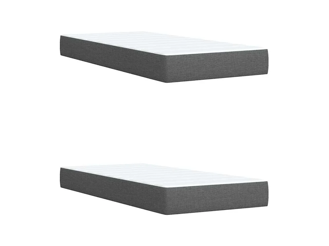 Boxspringbett mit Matratze Dunkelgrau 200x200 cm Stoff