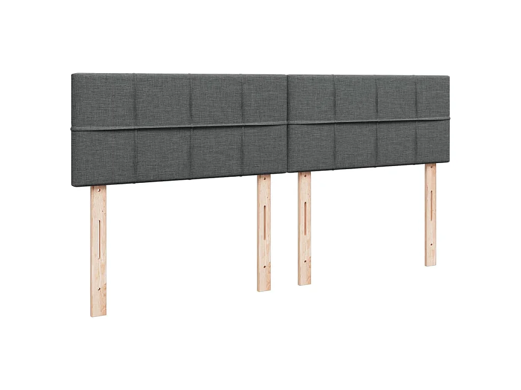 Boxspringbett mit Matratze Dunkelgrau 200x200 cm Stoff