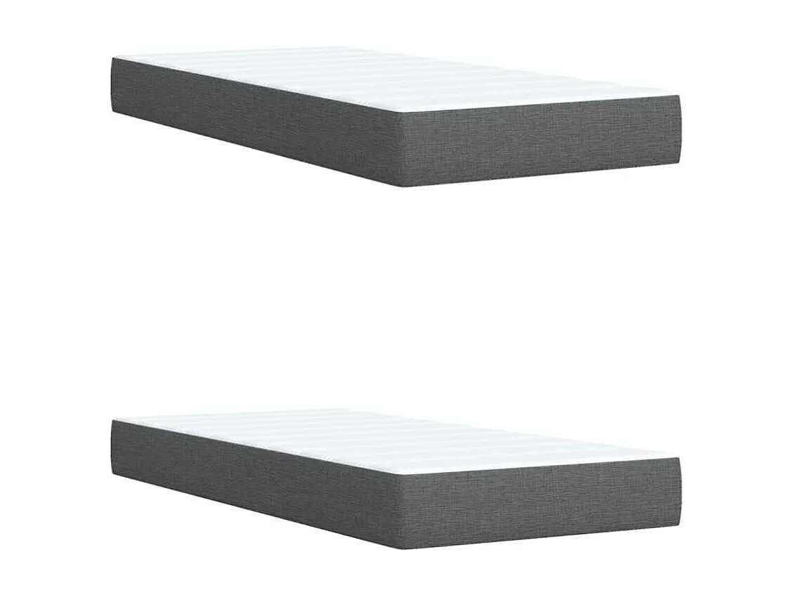 Boxspringbett mit Matratze Dunkelgrau 200x200 cm Stoff