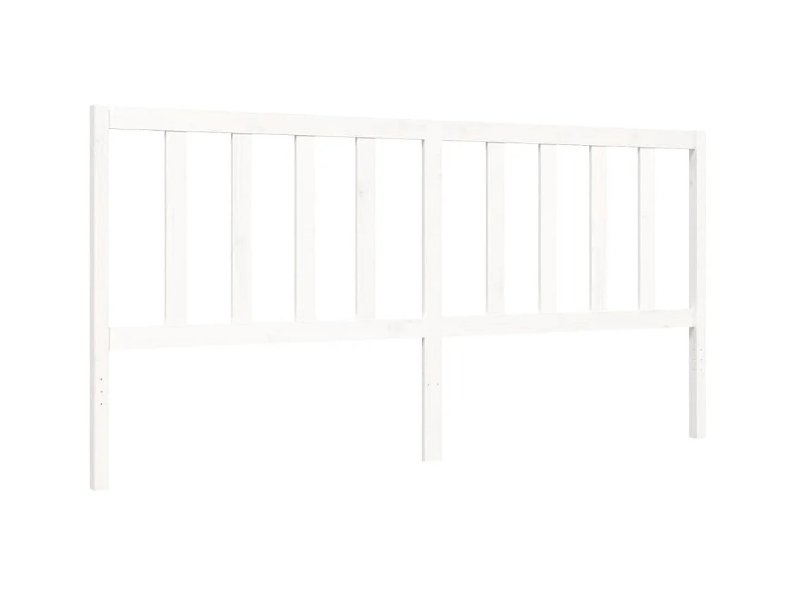 Cadre de lit sans matelas blanc 200x200 cm bois massif de pin