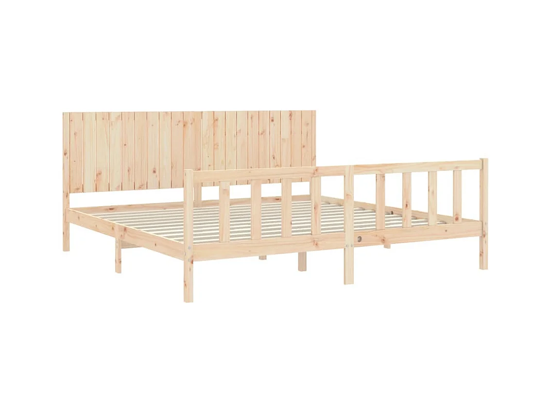 Giroletto senza Materasso 200x200 cm in Legno Massello di Pino